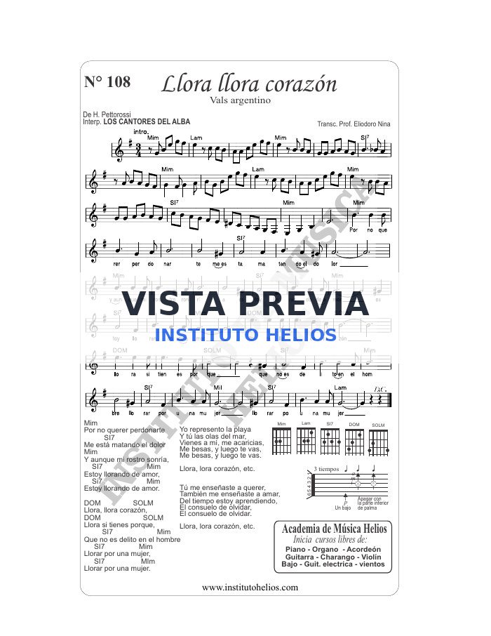 Vista previa de Llora llora corazon